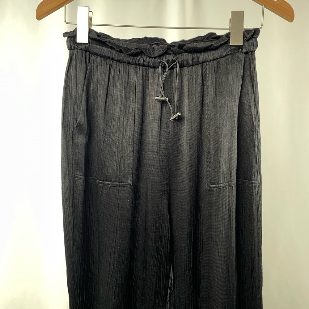 Los Angeles Atelier & other Stories Satin Jogger Pants in Black Size 2 - Picture 6 of 9